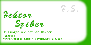 hektor sziber business card